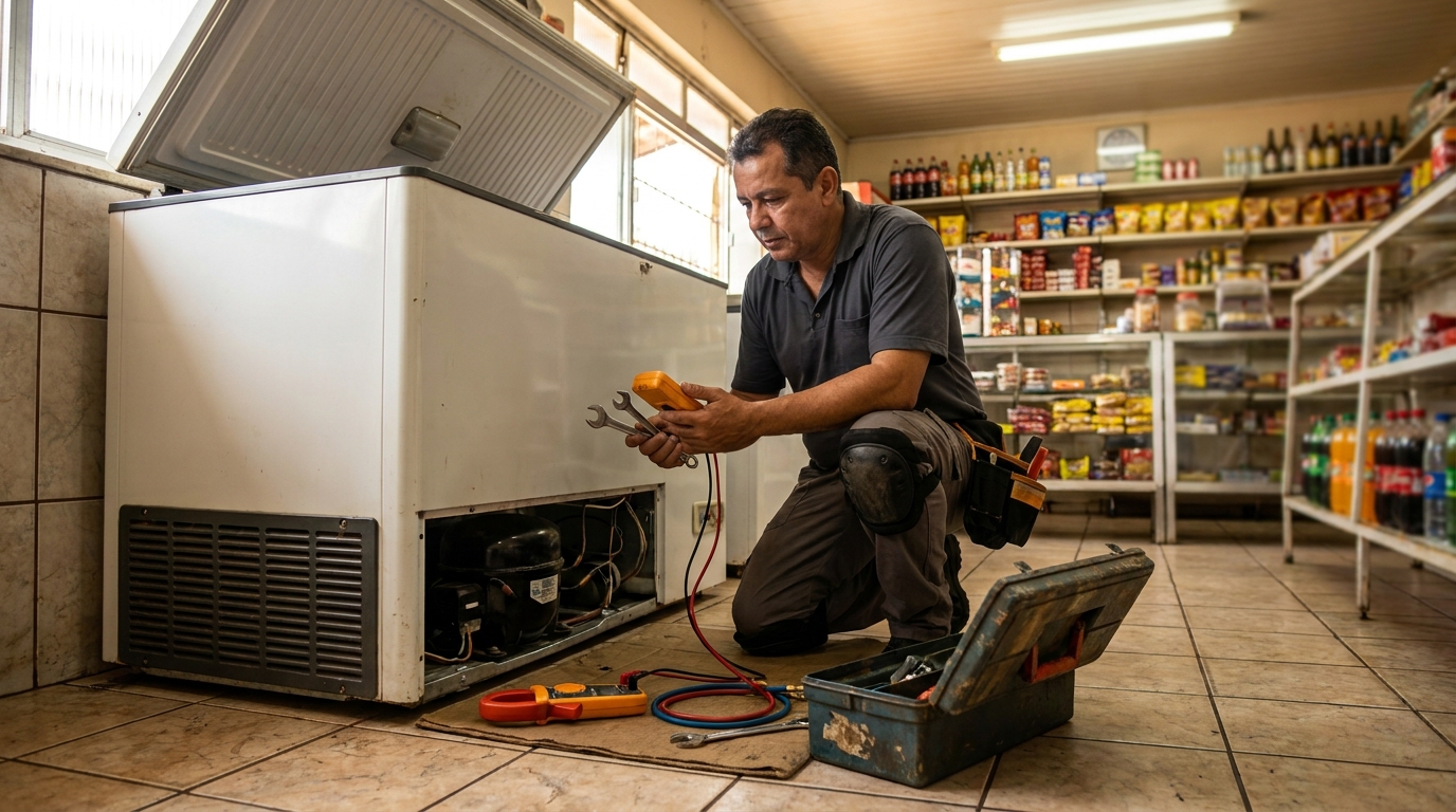Técnico de conserto de freezer em residência em Teresina‑PI